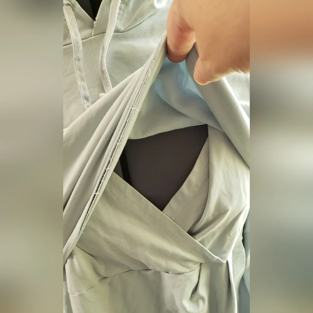 Mint Blue nursing hoodie. - Picture 3 of 4